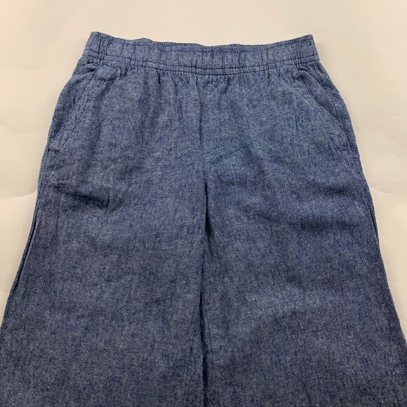 Old Navy Blue Chambray Linen Blend Wide Leg Lounge Pant S - Picture 2 of 8